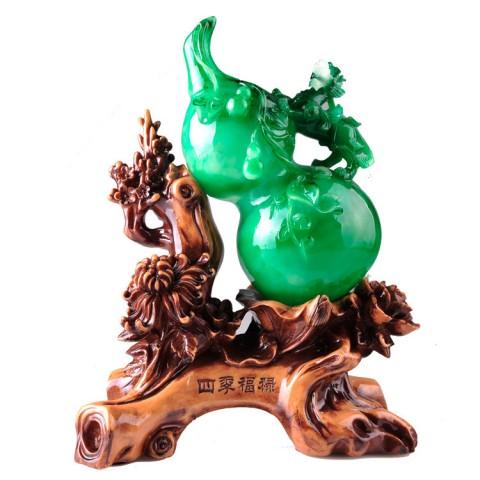 Hồ lô phong thủy- phúc lộc như ý xanh ngọc