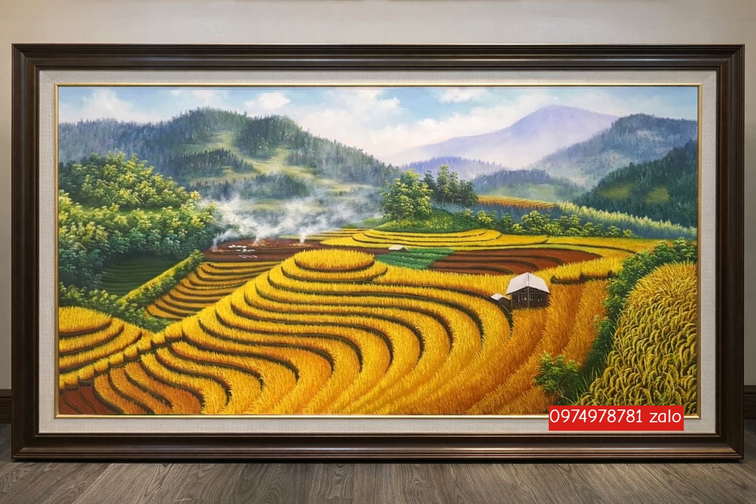 Tranh ruộng bậc thang phong cảnh đẹp