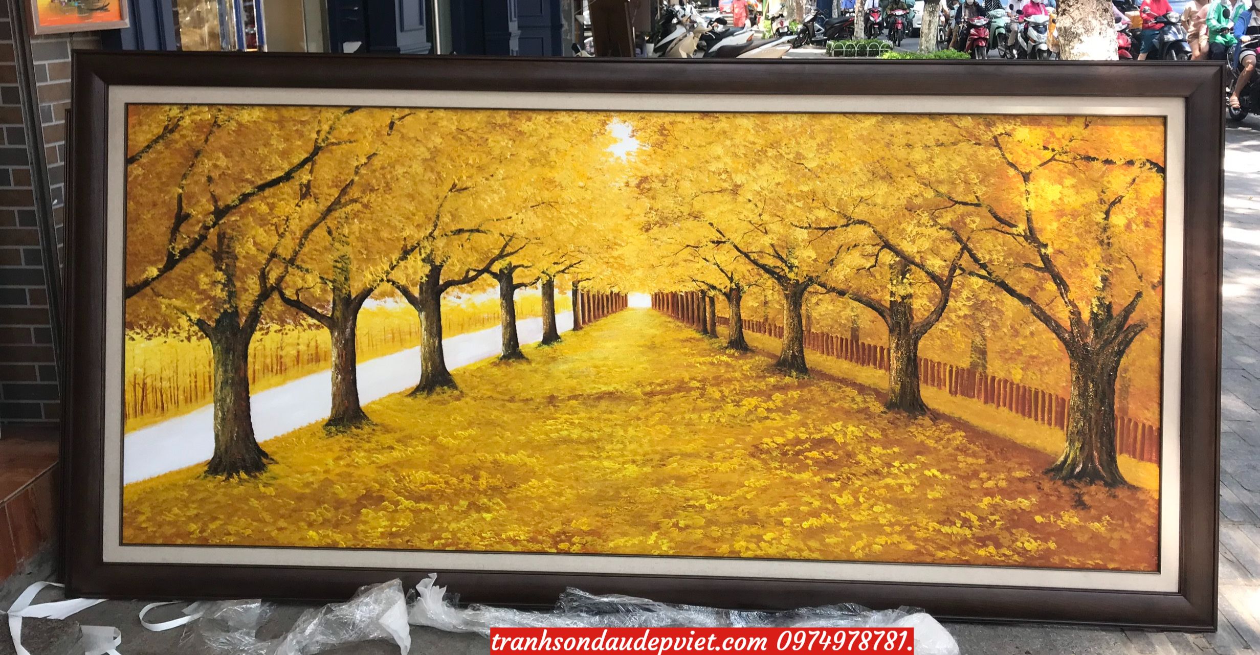 tranh mua thu vàng