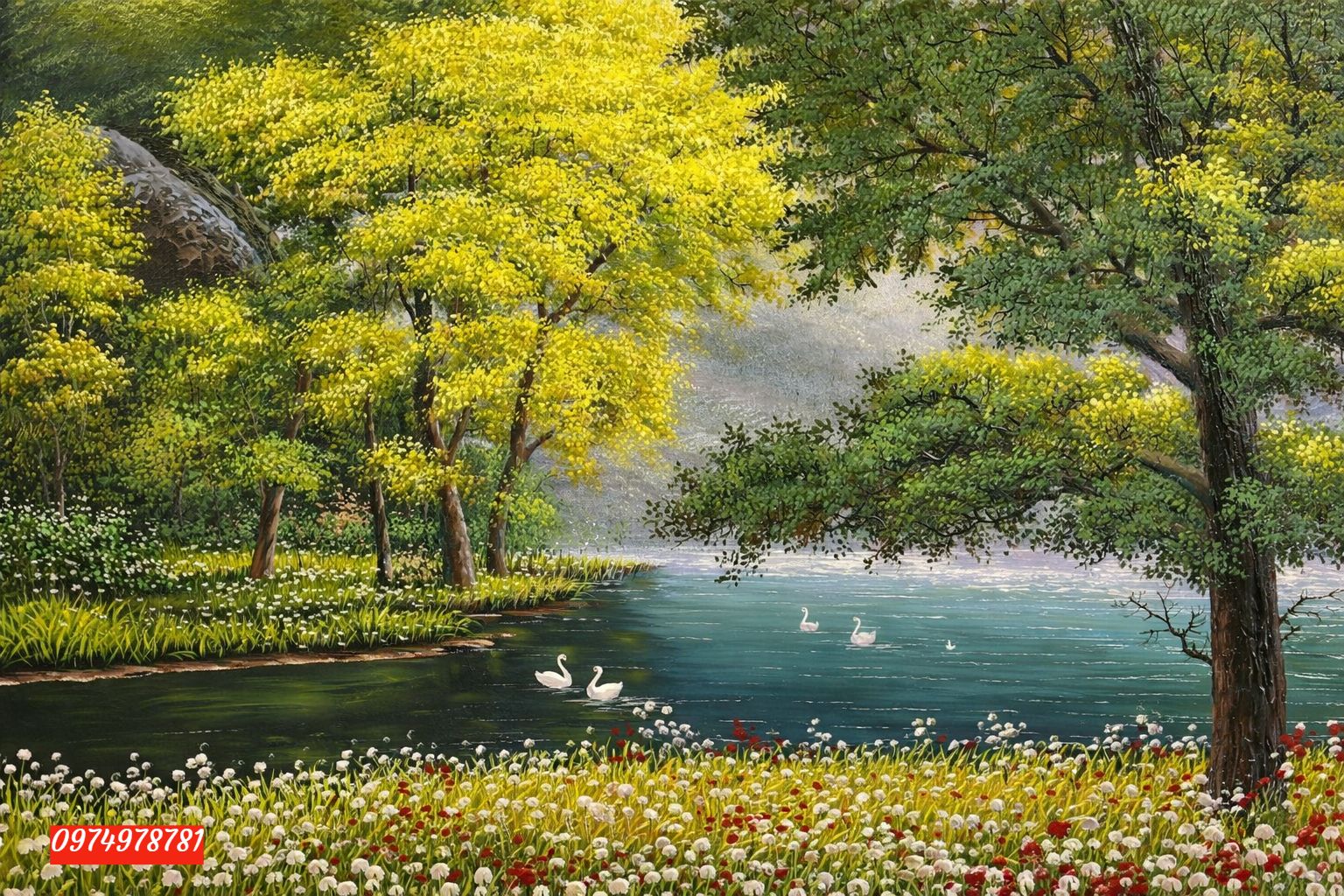 Tranh phong cảnh thiên nhiên đẹp sơn dầu PT83