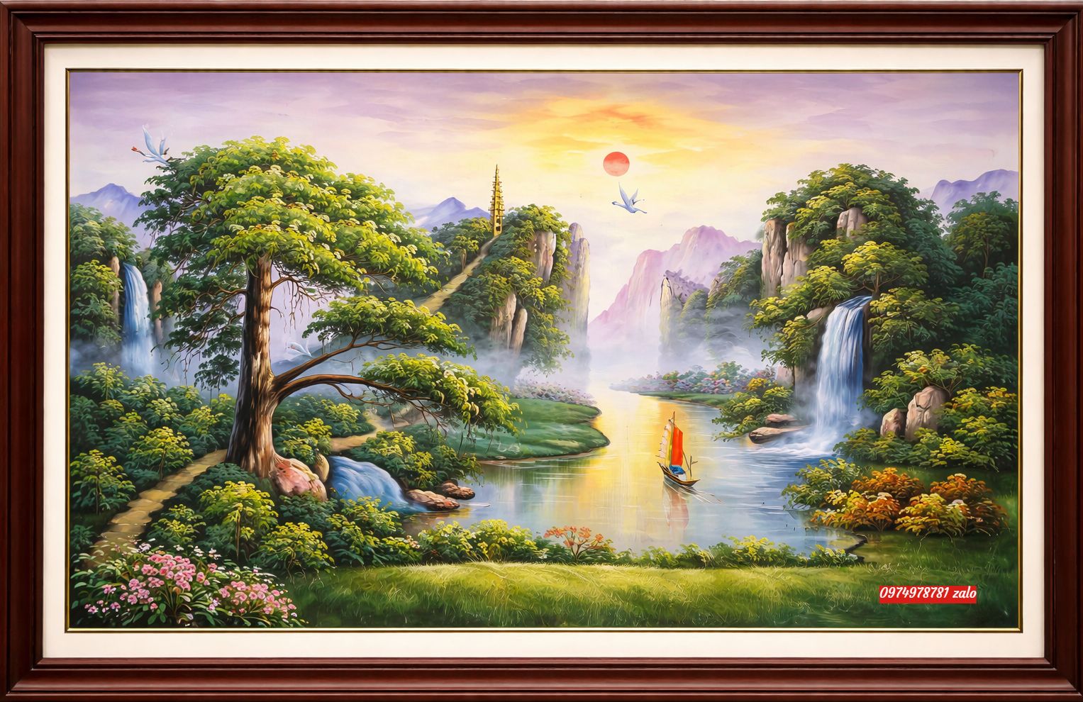 tranh sơn thuỷ hứu tình non nước