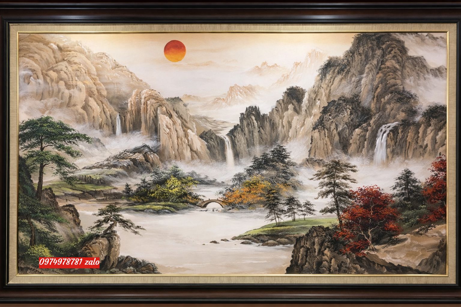 Tranh sơn thuỷ thuỷ mạc đẹp ý nghĩa