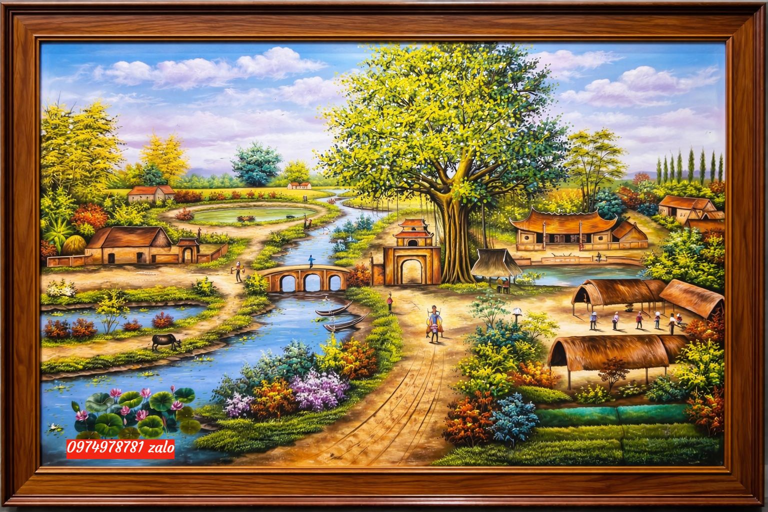 Tranh đồng quê ý nghĩa đẹp phòng khách
