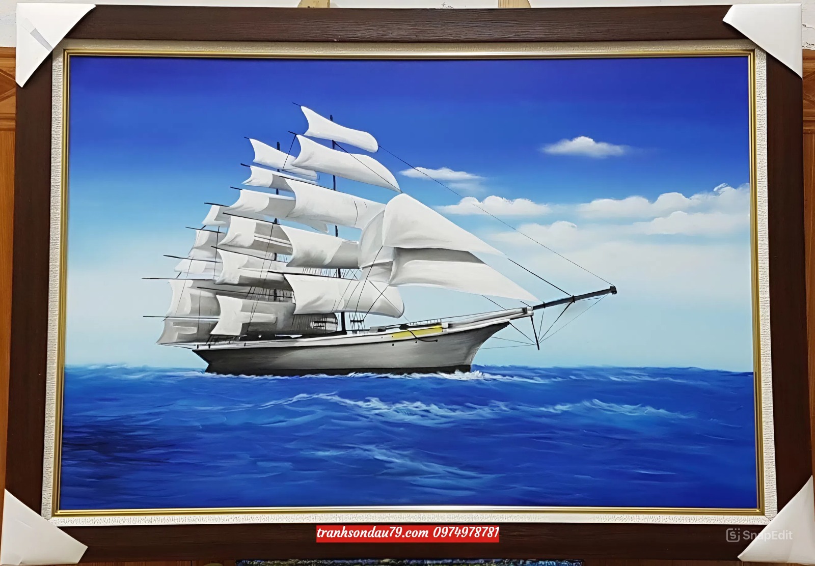 Tranh thuận buồm xuôi gió tranh sơn dầu đẹp PT74